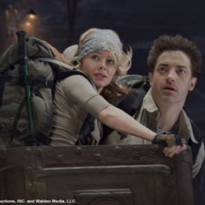(left to right) Anita Briem stars as "Hannah" and Brendan Fraser stars as "Trevor" in New Line Cinema's release of Eric Brevig's JOURNEY TO THE CENTER OF THE EARTH. photo 12