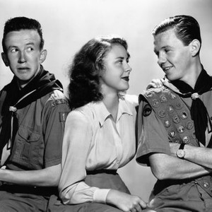 HENRY ALDRICH, BOY SCOUT, from left, Charles Smith, Joan Mortimer, Jimmy Lydon, 1944