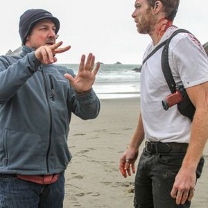 BLACK ROAD, from left: director Gary Lundgren, Sam Daly, on set, 2016. ph: Mark Arinsberg/© Gravitas Ventures
