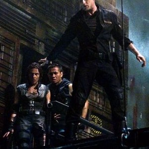 PANDORUM, from left: Antje Traue, Cung Le, Ben Foster, 2009. ©Overture Films