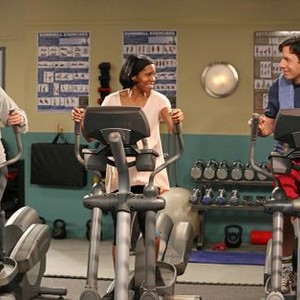 The Big Bang Theory, Johnny Galecki (L), Regina King (C), John Ross Bowie (R), 'The Tenure Turbulence', Season 6, Ep. #20, 04/04/2013, ©CBS