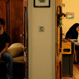 Peyman Moadi as Nader and Sarina Farhadi as Termeh in "A Separation."