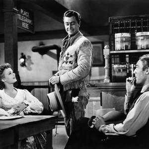 WESTERN UNION, from left, Virginia Gilmore, Robert Young, Randolph Scott, 1941, TM and copyright ©20th Century Fox Film Corp. All rights reserved