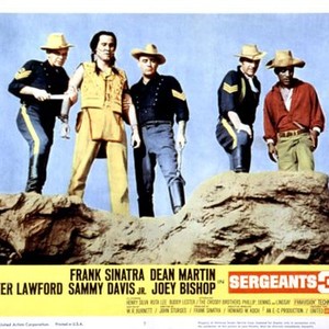 SERGEANTS 3, Frank Sinatra, Henry Silva, Peter Lawford, Dean Martin, Sammy Davis Jr., 1962