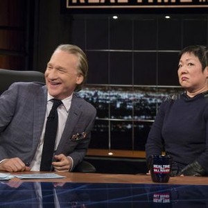 Real Time with Bill Maher, Bill Maher (L), Margaret Cho (R), 02/21/2003, ©HBOMR