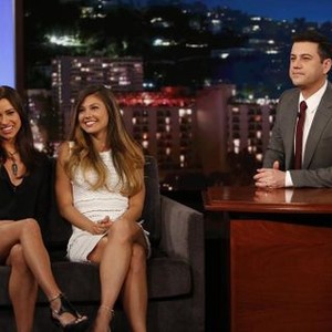 Jimmy Kimmel Live, Kaitlyn Bristowe (L), Britt Nilsson (C), Jimmy Kimmel (R), 01/26/2003, ©ABC