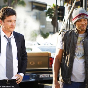 When disgruntled superhero Hancock (Will Smith, right) saves the life of PR exec Ray Embrey (Jason Bateman, left), Ray tries to clean up Hancock's image in Columbia Pictures' Hancock. photo 1