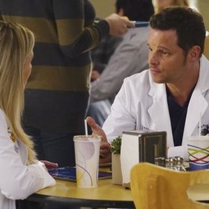 Grey's Anatomy, Jessica Capshaw (L), Justin Chambers (R), 'You're Gonna Need Someone on Your Side', Season 12, Ep. #21, 04/28/2016, ©ABC