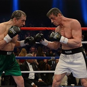 (L-R) Robert De Niro as Billy 'The Kid' McDonnen and Sylvester Stallone as Henry 'Razor' Sharp in "Grudge Match."