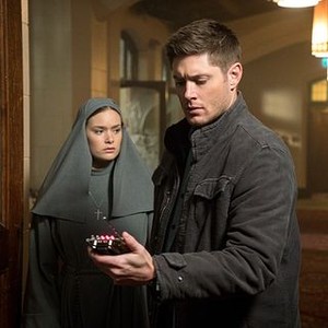 Supernatural, Rachel Keller (L), Jensen Ackles (R), 'Paint it Black', Season 10, Ep. #16, 03/25/2015, ©KSITE
