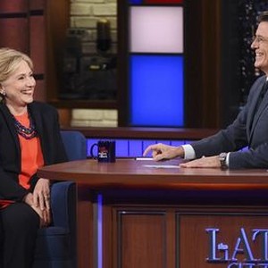 The Late Show With Stephen Colbert, Hillary Rodham Clinton (L), Stephen Colbert (R), 09/08/2015, ©CBS