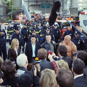 At the Brooklyn Bridge, newly-minted superheroes Sue (Jessica Alba), Reed (Ioan Gruffudd), Johnny (Chris Evans) and Ben (Michael Chiklis) find themselves in the media spotlight