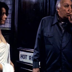 STEAMING, Director Joseph Losey, Sarah Miles on set, 1985, © New World