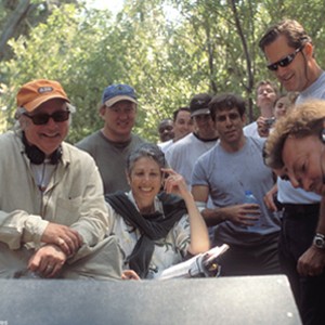 Director BARRY LEVINSON (seated, center left) and star BEN STILLER (standing center) watch the playback of a scene on the set of DreamWorks Pictures' and Columbia Pictures' comedy ENVY. photo 7