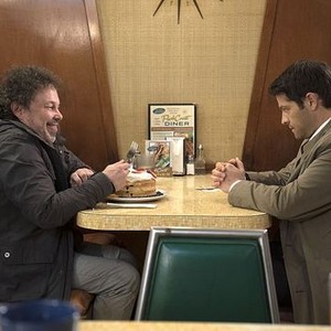 Supernatural, Curtis Armstrong (L), Misha Collins (R), 'Book of the Damned', Season 10, Ep. #18, 04/15/2015, ©KSITE