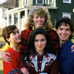 SEVEN MINUTES IN HEAVEN, Jennifer Connelly (front), Byron thames (left), Maddie Corman (top), Alan Boyce (right), 1985, © Warner Brothers