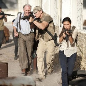 Strike Back, Tim Pigott-Smith (L), Sullivan Stapleton (C), Rhona Mitra (R), 'Episode #12', Season 2, Ep. #2, 08/17/2012, ©HBO