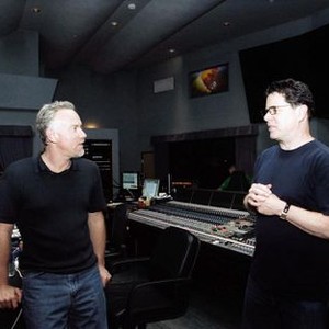 CHICKEN LITTLE, Composer John Debney, Producer Randy Fullmer, on set, 2005, (c) Walt Disney
