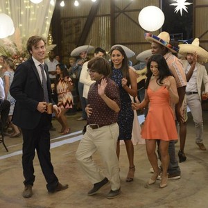 Cooper Barrett's Guide to Surviving Life, from left: Jack Cutmore-Scott, Charlie Saxton, Meaghan Rath, James Earl, Liza Lapira, 'How To Survive Your Crazy Ex', Season 1, Ep. #6, ©FOX