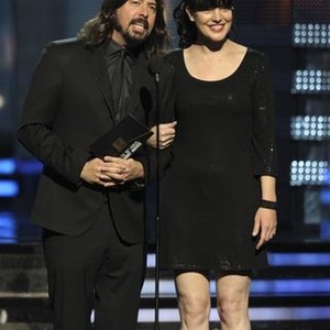 The 55th Annual Grammy Awards, Dave Grohl (L), Pauley Perrette (R), 02/10/2013, ©CBS