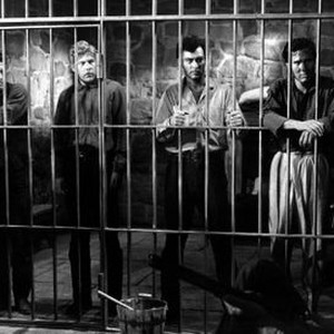THE BRAVADOS, George Voskovec, Stephen Boyd, Albert Salmi, Lee Van Cleef, Henry Silva, Gregory Peck, Ken Scott, 1958 TM and Copyright (c) 20th Century Fox Film Corp. All rights reserved.