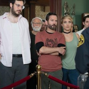 PUPPET MASTER: THE LITTLEST REICH, NELSON FRANKLIN (EYEGLASSES), THOMAS LENNON (ARMS CROSSED), JENNY PELLICER (GREEN SHIRT), BARBARA CRAMPTON (RIGHT), 2018. © RLJE FILMS