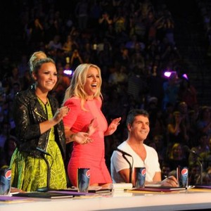 X Factor, Demi Lovato (L), Britney Spears (C), Simon Cowell (R), 09/21/2011, ©FOX
