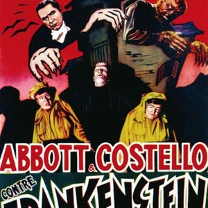 ABBOTT AND COSTELLO MEET FRANKENSTEIN, (aka ABBOTT & COSTELLO CONTRE FRANKENSTEIN), Bud Abbott, Glenn Stange, Lou Costello, Bela Lugosi (back left), Lon Chaney, Jr. (back right), 1948