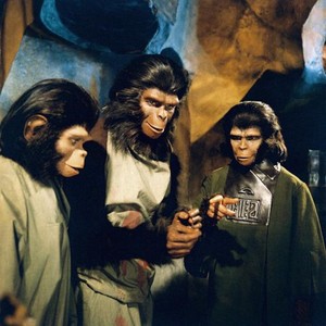 PLANET OF THE APES, Roddy McDowall (left), Kim Hunter (right), 1968, TM & Copyright (c) 20th Century Fox Film Corp. All rights reserved.