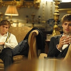(L-R) Max Irons as Miles Richards and Douglas Booth as Harry Villiers in "The Riot Club."