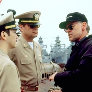 DOWN PERISCOPE, Rob Schneider, Kelsey Grammer, director David S. Ward, on set, 1996, TM and Copyright ©20th Century Fox Film Corp. All rights reserved.