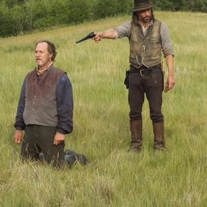 Hell on Wheels, Grainger Hines (L), Anson Mount (R), 'Purged Away With Blood', Season 2, Ep. #6, 09/16/2012, ©AMC