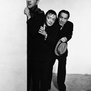 SILK STOCKINGS, from left, Jules Munshin, Peter Lorre, Joseph Buloff, 1957