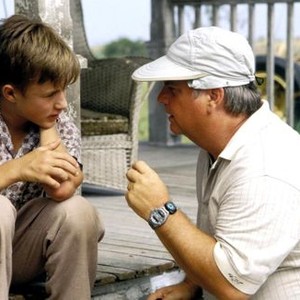 SECONDHAND LIONS, Haley Joel Osment, director Tim McCanlies on the set, 2003, (c) New Line