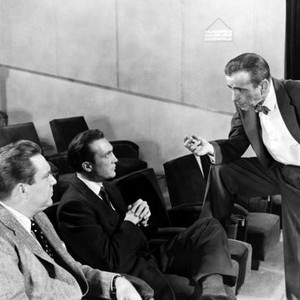 THE BAREFOOT CONTESSA, Edmond O'Brien, Warren Stevens, Humphrey Bogart, 1954