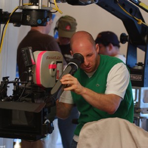 On the set of the film "Love for Rent."