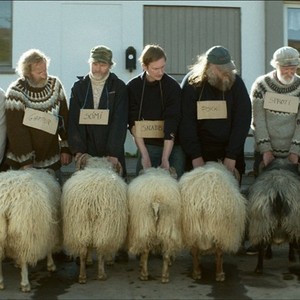 RAMS, (aka HRUTAR), Sigurdur Sigurjonsson (3rd from left), Theodor Juliusson (4th from right), 2015. © Cohen Media Group