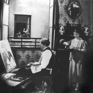 LA CHIENNE, Michel Simon (left), 1931, painter painting self-portrait