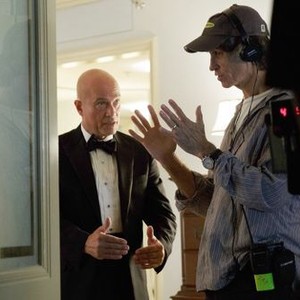 TRUMBO, from left: Christian Berkel, as Otto Preminger, director Jay Roach, on set, 2015. ph: Hilary Bronwyn Gayle/©Bleecker Street Media