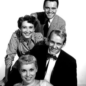 MY SISTER EILEEN, (clockwise from top), Jack Lemmon, Bob Fosse, Janet Leigh, Betty Garrett, 1955