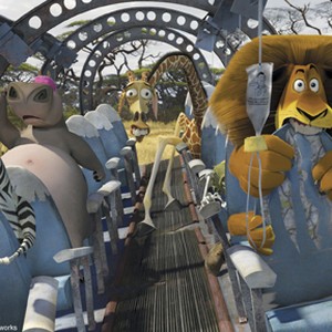 Marty the Zebra, Gloria the Hippo, Melman the Giraffe and Alex the Lion in a scene from "Madagascar: Escape 2 Africa." photo 16