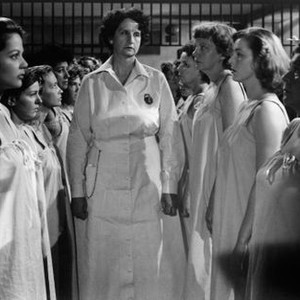 CAGED, Hope Emerson (center), Betty Garde, Eleanor Parker, Ellen Corby, 1950