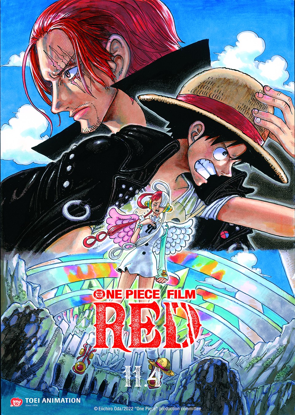 One piece film red cracked