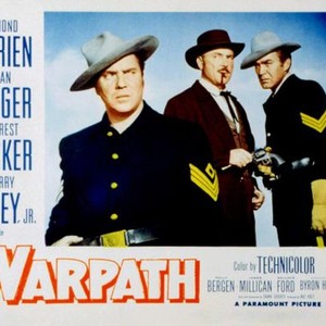 WARPATH, Edmond O'Brien, Dean Jagger, Forrest Tucker, 1951