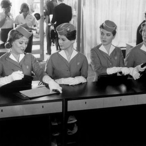 COME FLY WITH ME, from left: Lois Nettleton, Pamela Tiffin, Dolores Hart, Lois Maxwell, 1963