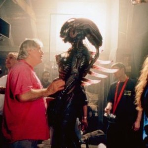 SPECIES II, director Peter Medak (center left), on set, 1998. ©MGM