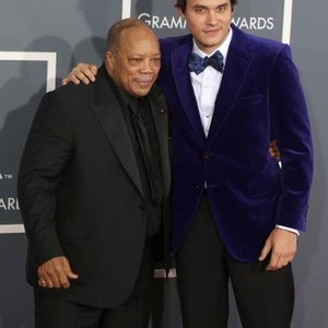 Quincy Jones, John Mayer at arrivals for The 55th Annual Grammy Awards - ARRIVALS, STAPLES Center, Los Angeles, CA February 10, 2013. Photo By: Jef Hernandez/Everett Collection
