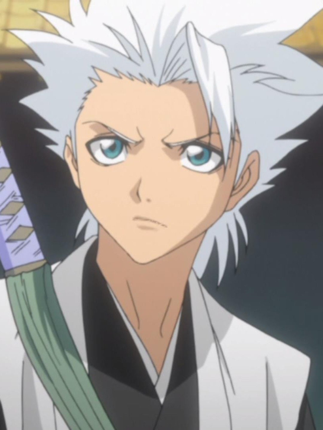 Premium AI Image | A stoic and strong anime boy with short white hair and a  sword