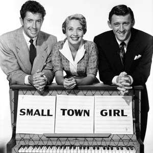 SMALL TOWN GIRL, from left: Farley Granger, Jane Powell, Bobby Van, 1953