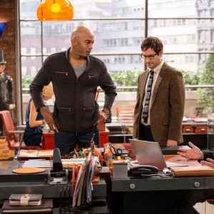 Men at Work, from left: Michael Cassidy, James Lesure, Adam Busch, Danny Masterson, 'I Take Thee, Gibbs', Season 3, Ep. #4, 02/05/2014, ©TBS